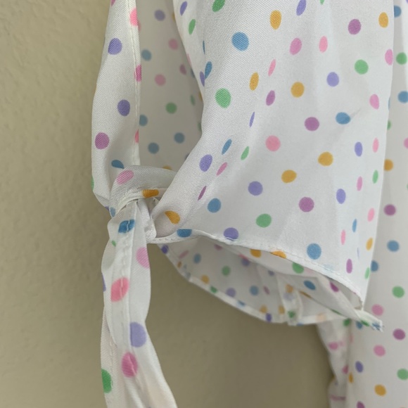 Easter Polka Dots 🐣 Jani Originals Button Up L/XL - Picture 3 of 6